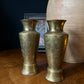 Pair of brass vases with Egyptian design