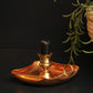 Copper and brass candle holder