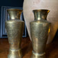 Pair of brass vases with Egyptian design