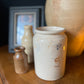 Salvaged glazed storage jar