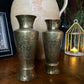 Pair of brass vases with Egyptian design