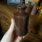 Salvaged ceramic bottle - brown