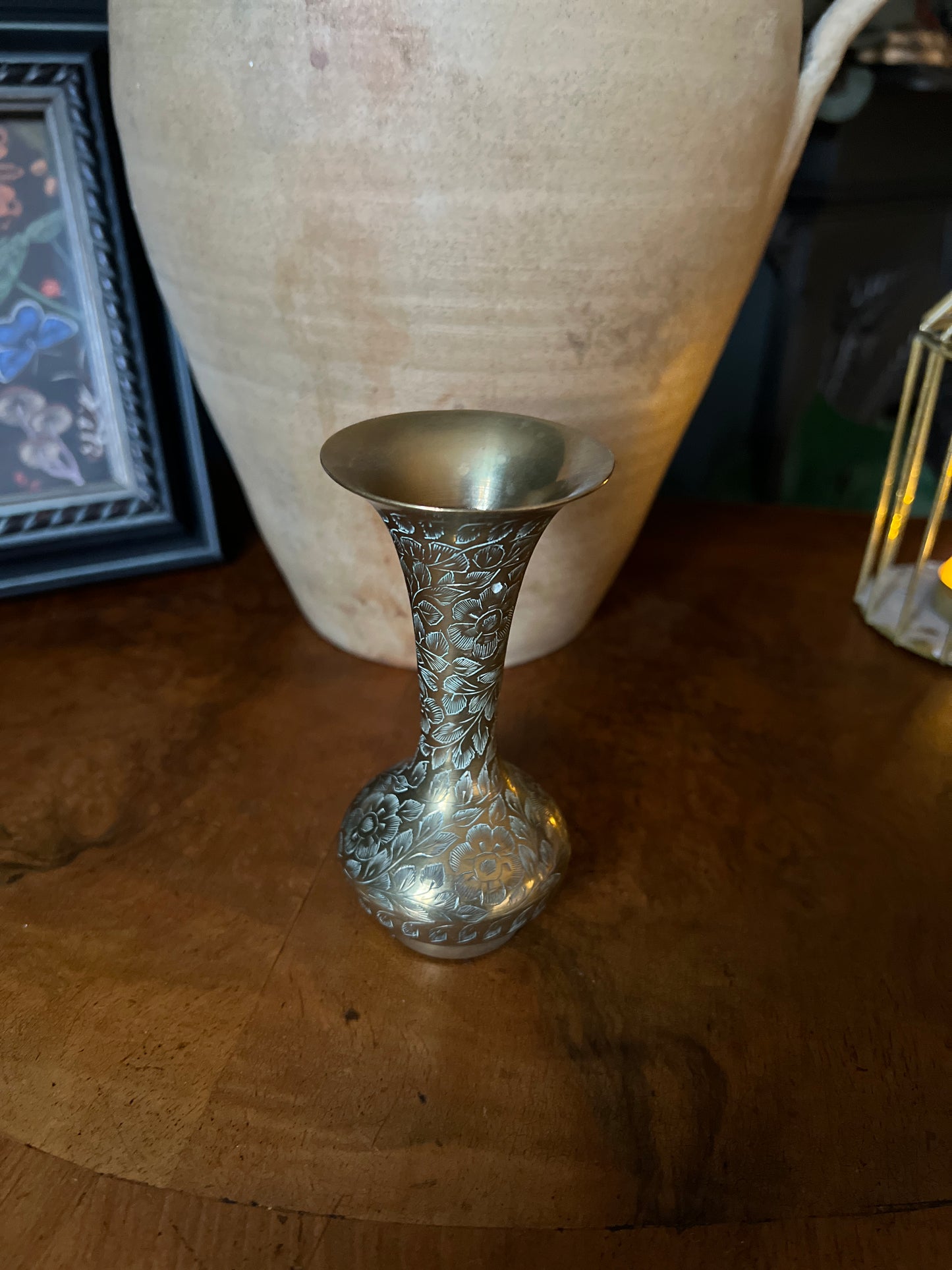 Small brass bud vase