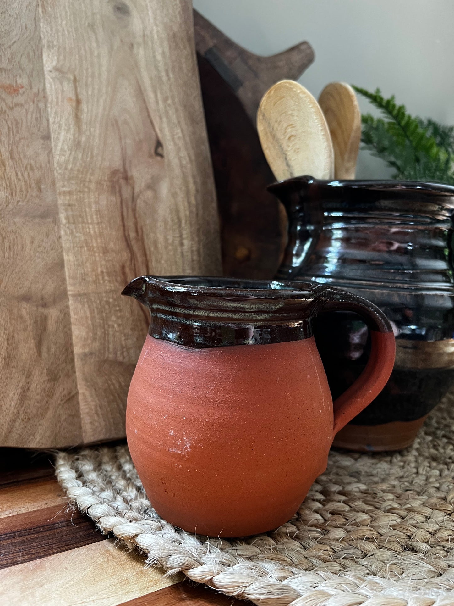 Terracotta rustic jug