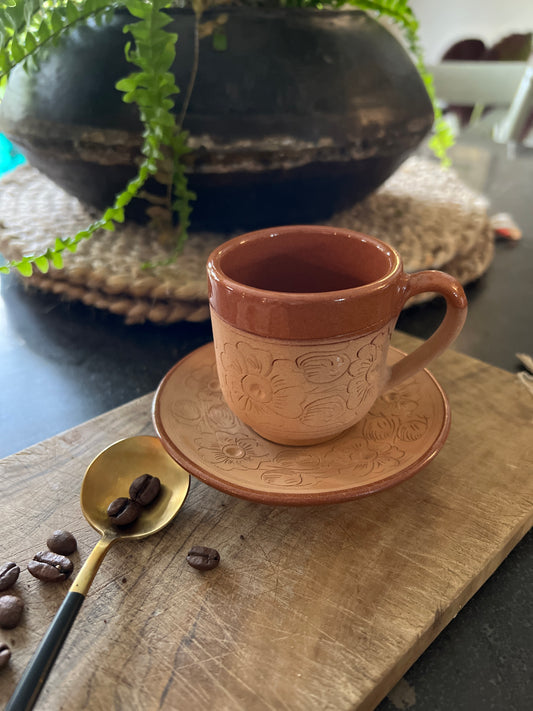 Mid century espresso cup and saucer