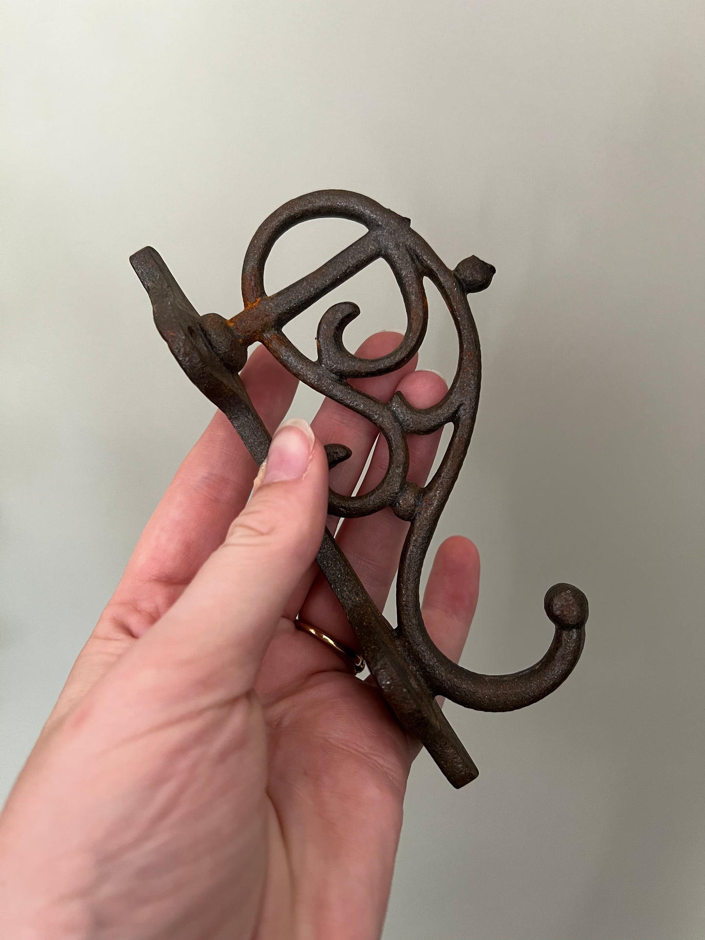 Salvaged iron door handle